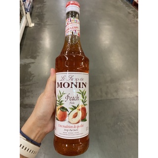 น้ำเชื่อม กลิ่น พีช Le Sirop De Monin Peach ( Monin Brand ) 700 Ml. เลอ ซีรอพ เดอ โมนิน พีช