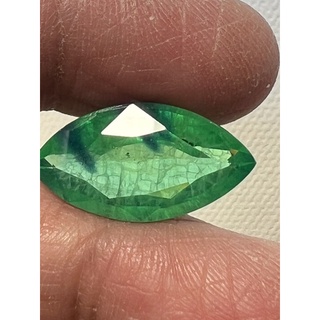 11.40x21 mm synthetic emerald 14 carats corundum