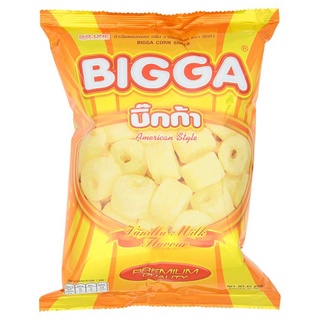 🔥The Best!! บิ๊กก้า ข้าวโพดอบกรอบ กลิ่นวานิลลามิลค์ 45กรัม Bigga Vanilla Milk Flavour Corn Snack 45g