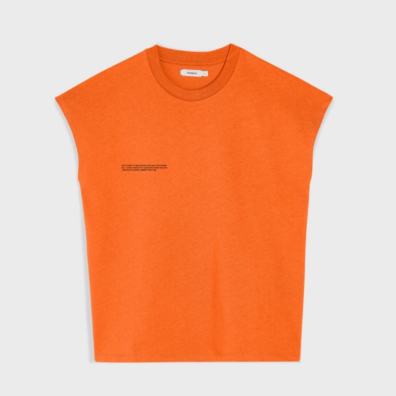(พร้อมส่ง) PANGAIA - Organic Cropped Shoulder T-shirt