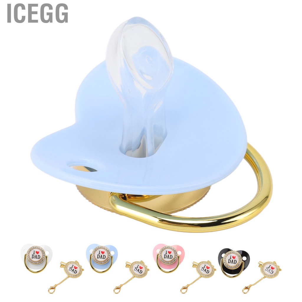 Icegg Baby Soother Pacifier BPA Free Sturdy Silicone for Jaw