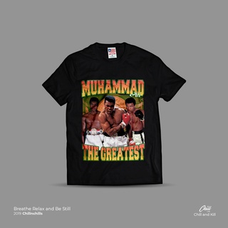 คอลูกเรือเสื้อยืดคอกลมBootleg TEE - MUHAMMAD ALIผ้าฝ้ายแท้