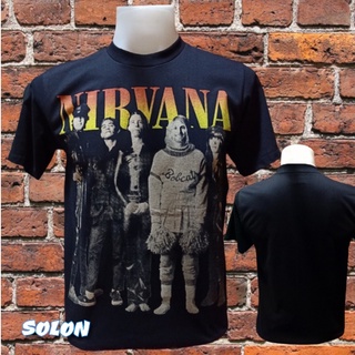 เสื้อวง Nirvana แขนสั้น ไม่มีตะเข็บข้าง คอฟิต ป้ายUSA เสื้อวง เสื้อผู้ชาย เสื้อทัวร์ วงร็อคคต่างประเทศ