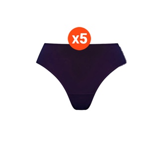 Sabina กางเกงชั้นใน (Set 5 ชิ้น) JUMBO (ทรง Bikini) รุ่น Panty Zone รหัส SUZ1202VD สีม่วงเข้ม