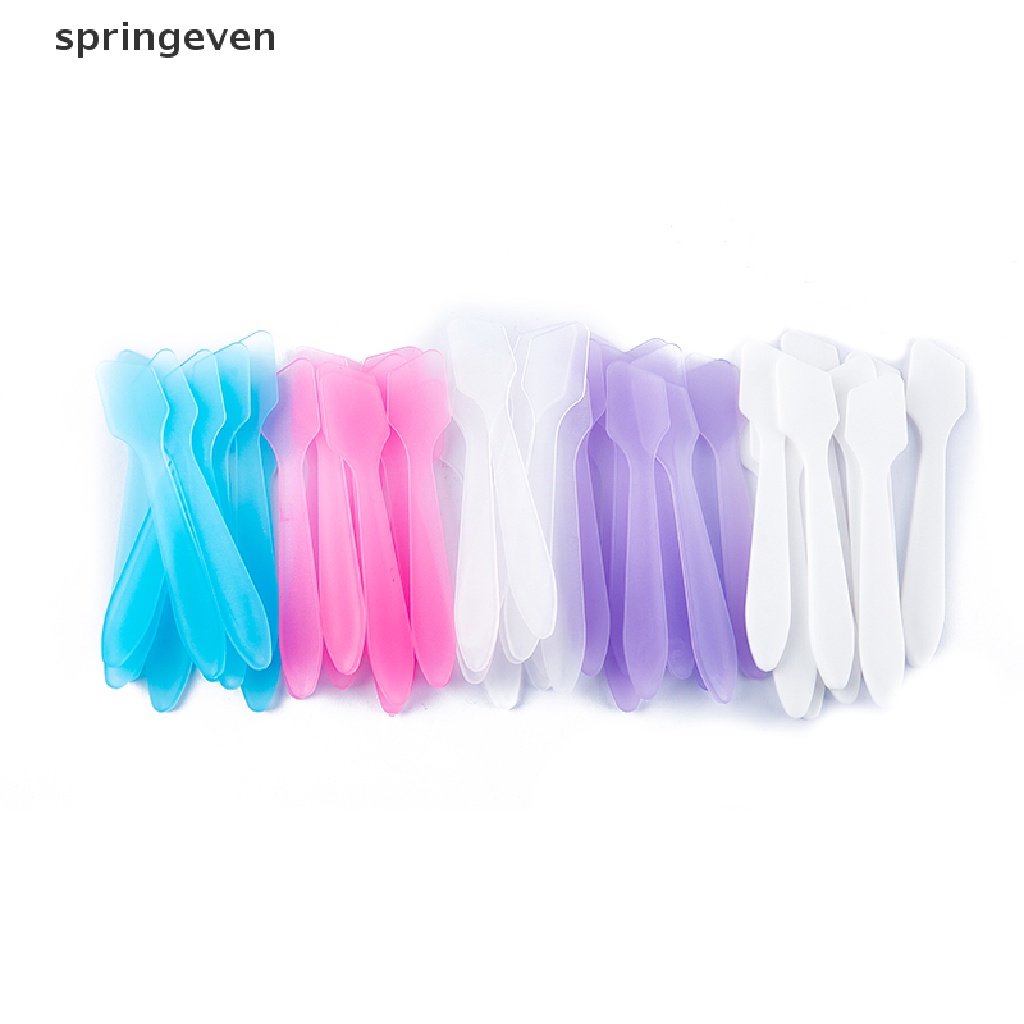 [springeven] 10 ชิ้น มินิ เครื่องสําอาง ไม้พาย ตักครีม แต่งหน้า มาสก์ ช้อน ความงาม ใหม่