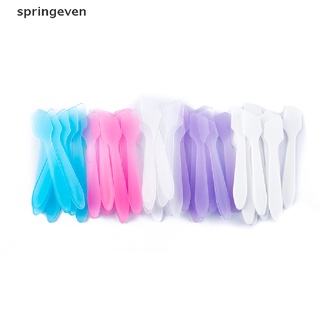 [springeven] 10 ชิ้น มินิ เครื่องสําอาง ไม้พาย ตักครีม แต่งหน้า มาสก์ ช้อน ความงาม ใหม่