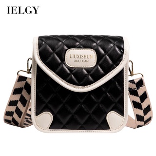 IELGY Fashion trend contrast color single shoulder messenger bag rhombus trend women