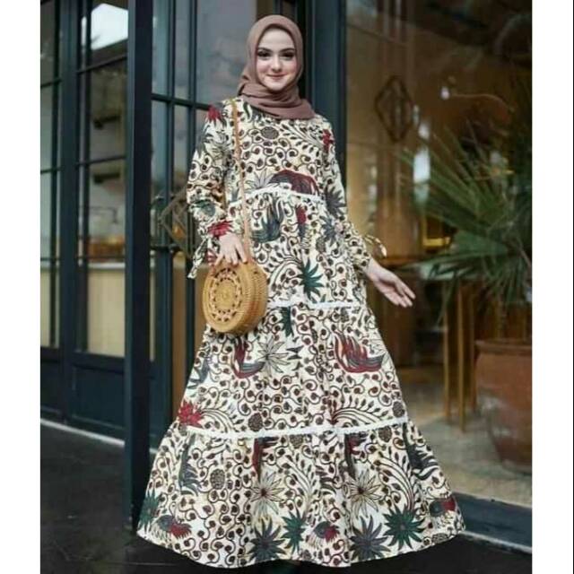 Gamis Lace Arrange Batik กระดังงา Unggul Jaya