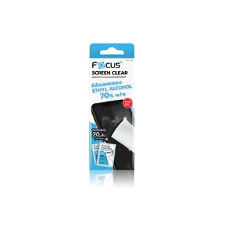 แผ่นเช็ดทำความสะอาดหน้าจอ Focus 1 กล่อง มี 20 ชิ้น Screen Clear Wipe