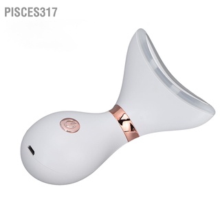 Pisces317 เครื่องนวดคอ แบบสั่นสะเทือน ไฟ 3 สี กําจัดริ้วรอย ฟื้นฟูผิว อุปกรณ์ความงาม