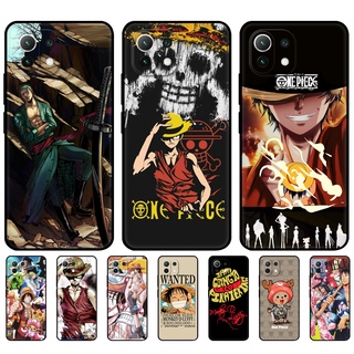 เคสโทรศัพท์มือถือ ซิลิโคนนิ่ม Tpu ลาย One Piece Luffy Zoro Choppe สีดํา สําหรับ xiaomi Mi 11 Lite 4G 5G NE 11i 11 Ultra 11T Pro POCO F3