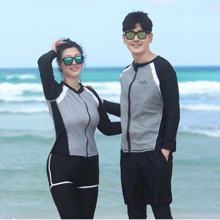 (XL-4XL) ชุดว่ายน้ำคู่รักไซต์ใหญ่ Big size Rashguards   # 2820