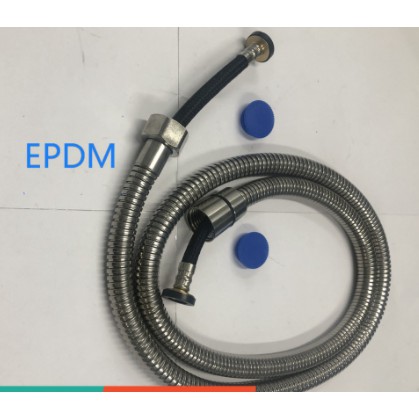 สายฝักบัวแสตนเลสคุณภาพดี SUS304 120/150ซม สายฝักบัวเครื่องทำน้ำอุ่น สายน้ำดีสแตนเลส 1.2/1.5เมตรEPDMท่อป้องกันการระเบิด