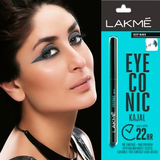 {**ส่งฟรี**} SMALL INDIA 🪄🔵 Lakme Eyeconic Kajal 🪄🔵 Long Lasting Kajal 0.35g Black