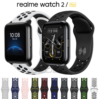 สายนาฬิกาข้อมือซิลิโคน แบบเปลี่ยน สําหรับ Realme watch 2 Realme watch 2 Pro