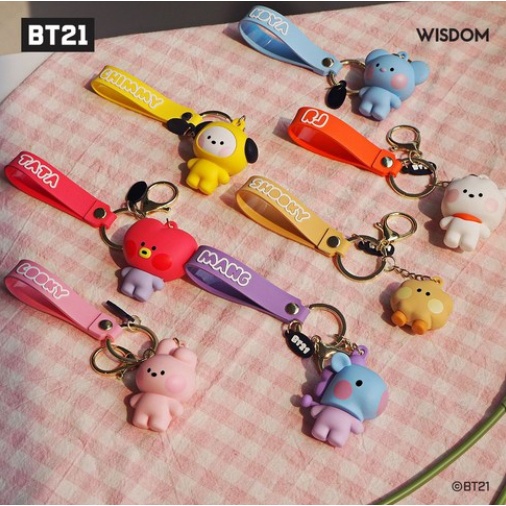 พวงกุญแจฟิกเกอร์ BTS BT21 Official Minini ของแท้