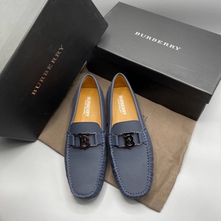 NEW BURBERRY LOGO SIGNATURE DRIVER LOAFER SHOES