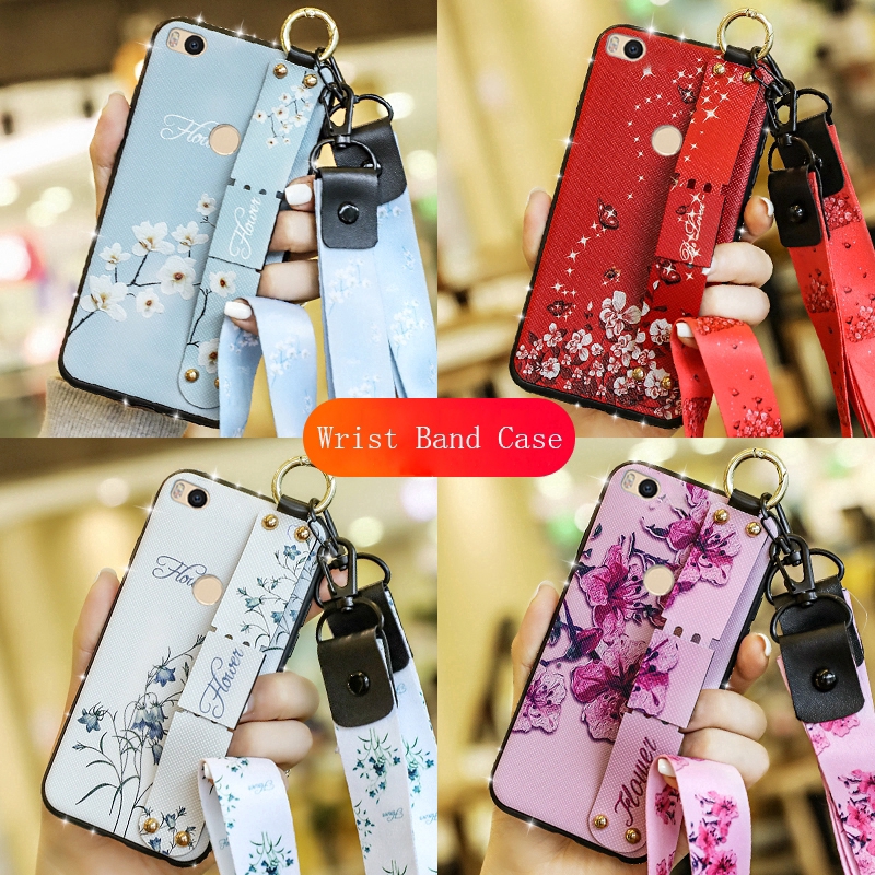 Samsung Galaxy A8 Plus A9 Star Lite Pro A7 A6 A5 2018 A9S Case Wrist Strap Lady Beautily Stand Holder Lanyard Cover a8pO