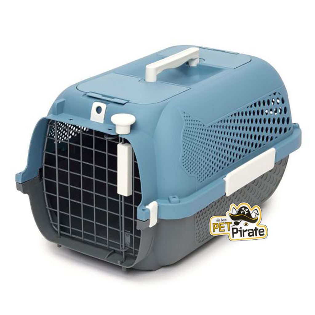 Catit กรงเดินทางแมว Cat Carrier กรงขึ้นเครื่องบิน มีช่องใส่น้ำและอาหาร ปลอดภัยด้วยระบบล็อคแน่นหนา กรงแมว กรงหมา No.100