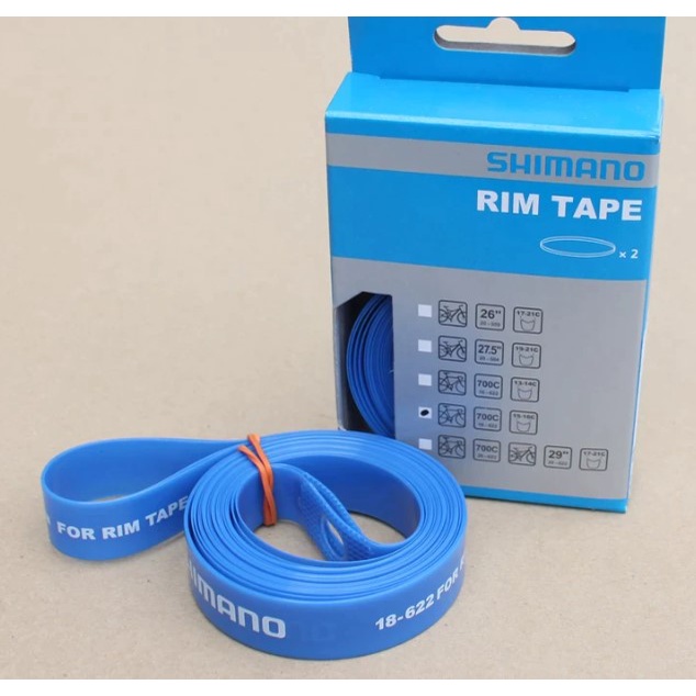 เทปรองยาง เทปรองล้อ เสือหมอบ SHIMANO RIM TAPE 700c หน้าขอบล้อกว้าง 15-18C / 17-21C