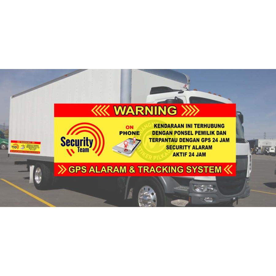 VINYL WARNING STICKER GPS ALARAM & TRACKING SYSTEM
