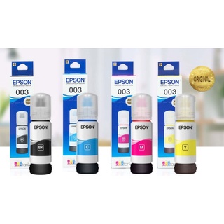 หมึกแท้  EPSON 003 BK C M Y 65ml. For Epson : L1110 / L3110 / L3150 / L5190