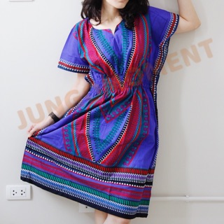 ชุดสไตล์โบฮีเมี่ยน (Jungo smock long dress)