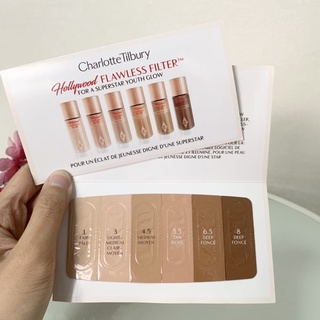 แท้💯 รองพื้น Charlotte Tilbury Hollywood Flawless Filter sample card มี6สีค่ะ