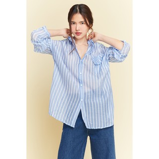 MSS STYLISTS Japanese Casual Shirt เสื้อเชิ้ต ลายทาง