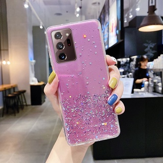 เคสโทรศัพท์มือถือซิลิโคนลายกลิตเตอร์สําหรับ Samsung Galaxy A72 A52 A32 A42 A22 A12 A02S A02