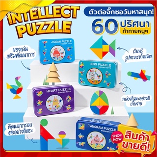 ของเล่นบล็อคตัวต่อ intellect puzzle ตัวต่อจิ๊กซอว์ปริศนา ของเล่นเสริมพัฒนาการเด็ก montessori toy