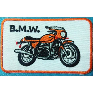 BMW MOTORCYCLES 008 ป้ายติดเสื้อแจ็คเก็ต อาร์ม ป้าย ตัวรีดติดเสื้อ อาร์มรีด อาร์มปัก Badge Patches