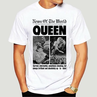 เสื้อยืดผ้าฝ้ายพิมพ์ลายขายดี เสื้อยืดคอกลม ผ้าฝ้าย พิมพ์ลาย Queen News Of The World ครบรอบ 40 ปี สไตล์คลาสสิก สําหรับผู้