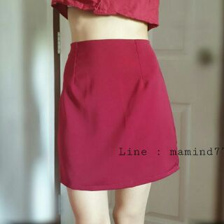 มาใหม่ !! กระโปรงสีพื้น เอวสูง  ( สีสัน รับหน้าร้อน)