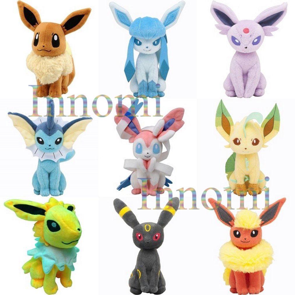 ตุ๊กตา Pokemon Jolteon Flareon Glaceon Umbreon Espeon Sylveon ขนาด 8 นิ้ว ของเล่นสําหรับเด็ก