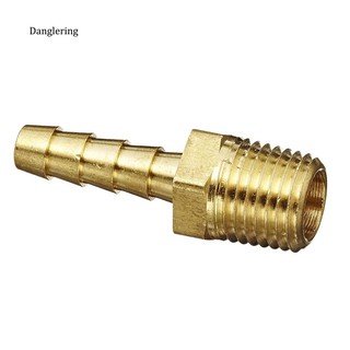 【DGLG】1/4 inch Barb to 1/4 inch NPT Male Pipe Brass Hose Fitting Adapter Connector