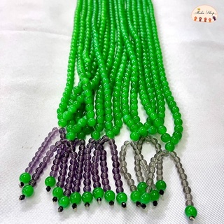 ประคำสวดมนต์แก้ว ขนาด8มิล สีเขียวมรกต by maleeshop💚