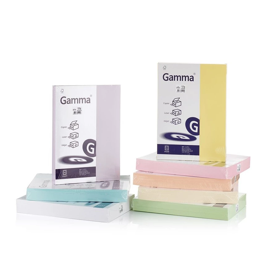 GAMMA กระดาษสี กระดาษทำปก ความหนา 120,150,180 แกรม ขนาด A4