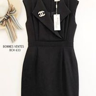 BONNES VENTES Dress แขนกุด สีดำ