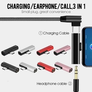 [T - Shaped 2 In 1 Usb C To 3 . 5 มม . แจ็คเสียง + Type C อะแดปเตอร์แปลง ( Usb C To 3 . 5 มม . ] [ไม่ใช่สำหรับ Samsung]