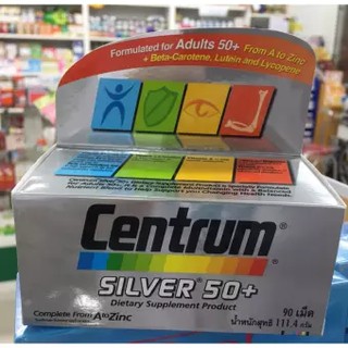 Centrum SILVER 50+ A to Zinc + Beta-Carotene Lutien 90tab {0064}