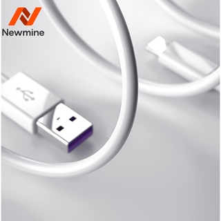 Newmine สายชาร์จ 5A Type C Supercharge USB C สายชาร์จเร็วสำหรับ Huawei P30 P20 Pro Mate 20 สายชาร์จโทรศัพท์ Xiaomi Samsung สายชาร์จ Type C 5A FastCharger Cable