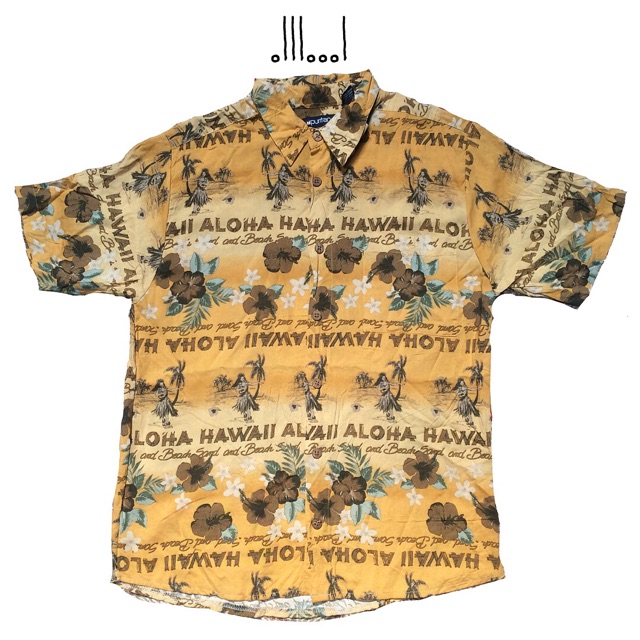 เสื้อฮาวาย HAWAII 🏝 สีเหลืองสดใส