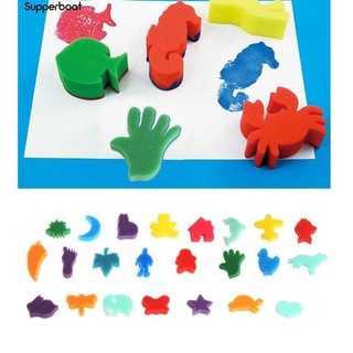 🏆24Pcs Animal Palm Drawing Sponges Kids Art Craft Painting Educational New Toy