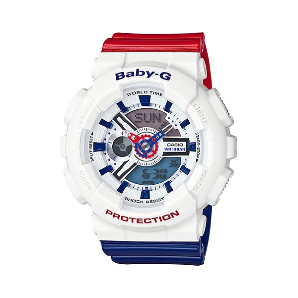 นาฬิกา Casio Baby-G White Tricolor series รุ่น BA-110TR-7A ของแท้ รับประกัน1ปี
