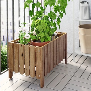 ASKHOLMEN Flower box, light brown stainedกระถางต้นไม้ กระถางไม้ IKEA ASKHOLMEN IKEA