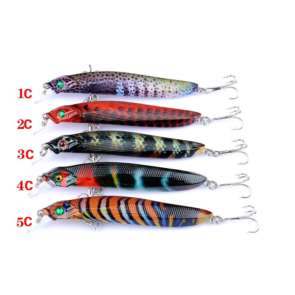 สร้อยพลาสติกแข็งเหยื่อล่อปลาทะเลเบส 6 # Crankbait Crankbait 0.3-0.6 เมตร 10 ซม. /7 กรัม