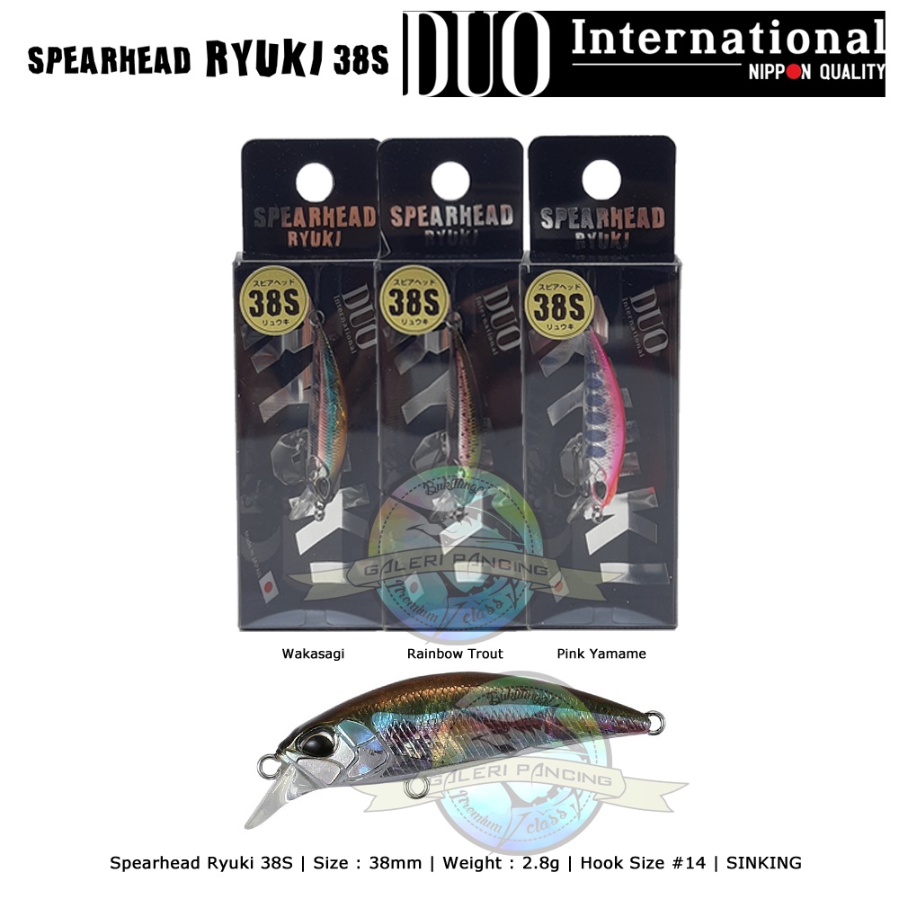 UL Duo Ryuki 38S 2.8g เหยื่อตกปลา Sinking Minnow