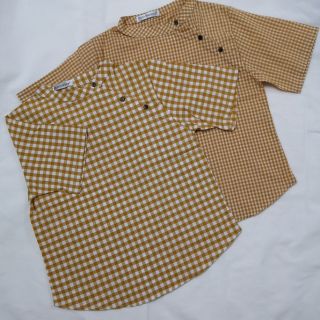 พร้อมส่ง ค่ะ เสื้อคอจีนกระดุมเฉียง โทนสีส้ม มี 2 เเบบให้เลือก