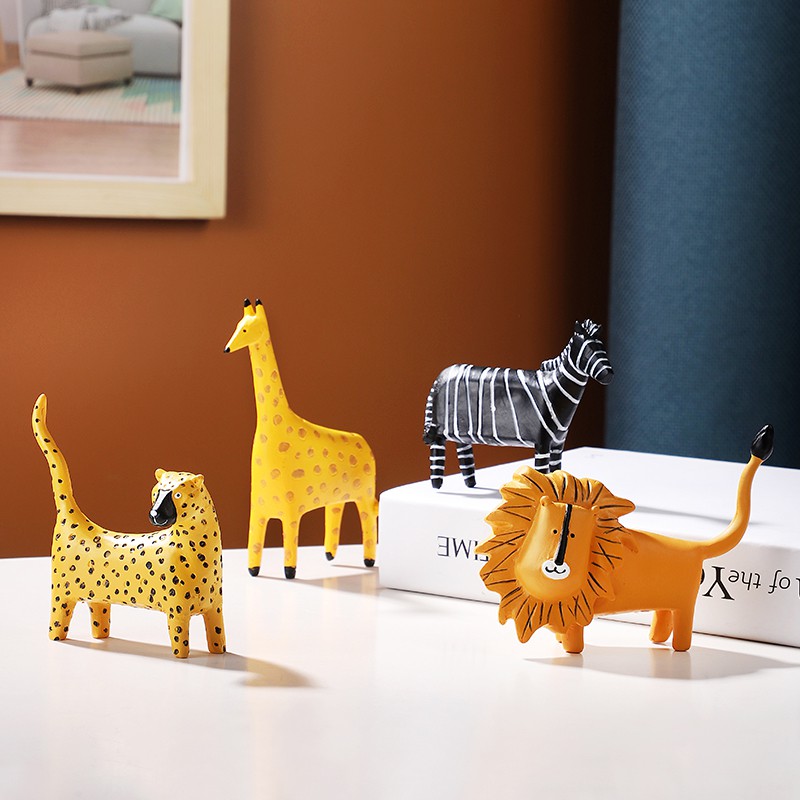 African forest cute creative animal decorations home desktop office ...